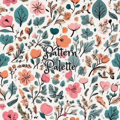 Blossom Whispers Seamless Pattern, Spring Floral..