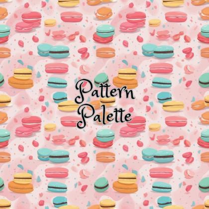 Sweet Macaron Delight Seamless Pattern, Cute..