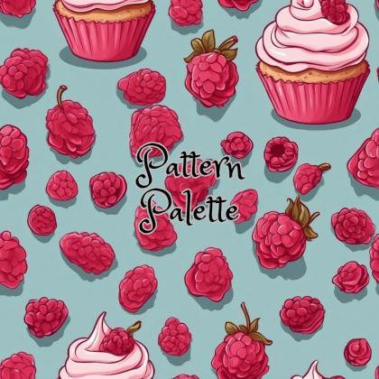 Raspberry Delight Seamless Pattern, Fabric..