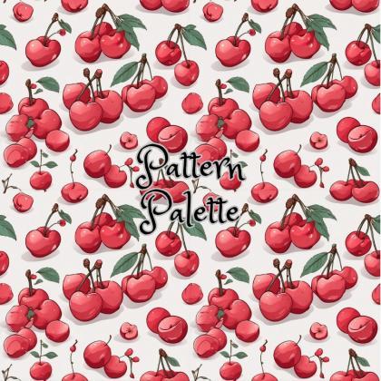 Cherry Delight Summer Seamless Pattern, Fabric..