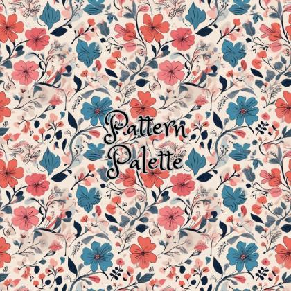 Modern Florals In Pastel Seamless Pattern, Fabric..