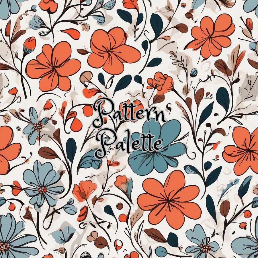 Bloom Harmony Seamless Pattern, Spring Floral Pattern, Fabric Pattern, Digital Paper, Fabric Design
