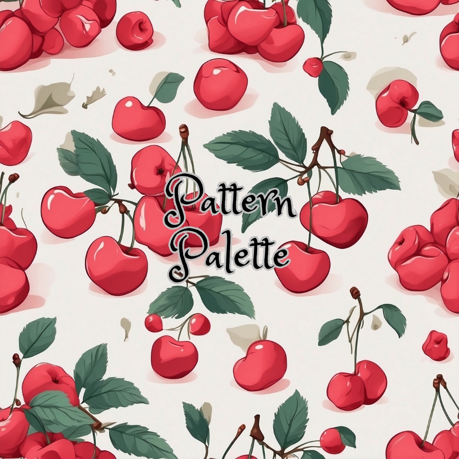 Cherry Delight Seamless Pattern, Fabric Pattern, Digital Paper, Scrapbooking Paper Designs