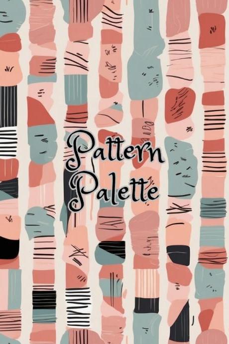 Modern Pastel Geometric Collage Seamless Pattern, Fabric Pattern, Digital Paper, Scrapbooking Paper Designs