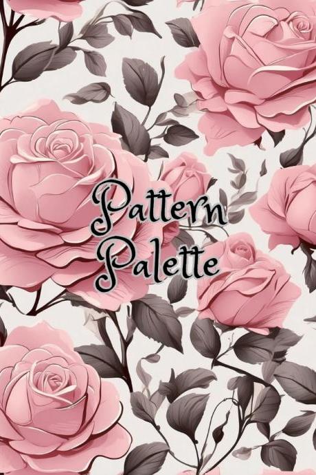 Elegant Pink Roses Seamless pattern, Cute Fabric Pattern, Digital Pattern, Scrapbooking Paper Designs