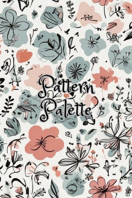 Whimsical Floral Botanica Seamless Pattern, Fabric Pattern, Digital Pattern, Scrapbooking Paper Designs