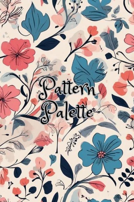 Modern Florals In Pastel Seamless Pattern, Fabric Pattern, Digital Pattern, Scrapbooking Paper Designs