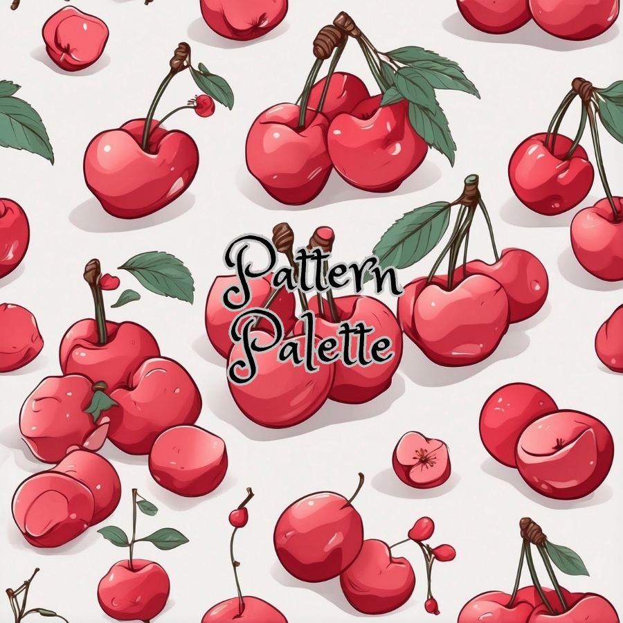 Cherry Delight Summer Seamless Pattern, Fabric Pattern, Digital Pattern ...